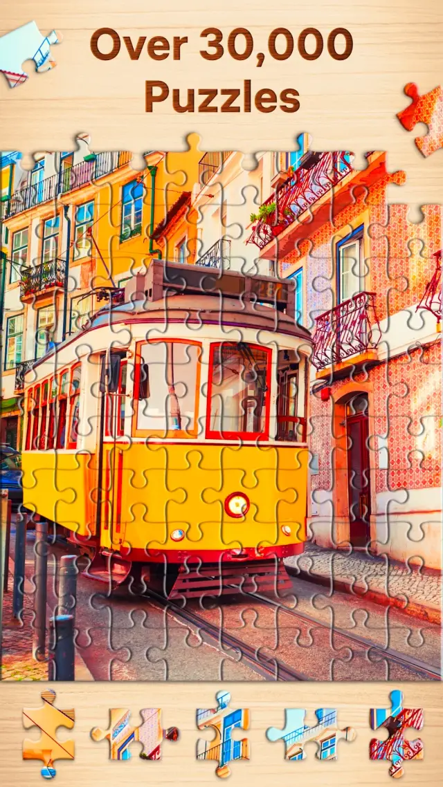 Captura de ecrã do jogo Jigsaw Puzzles: biblioteca de imagens disponíveis